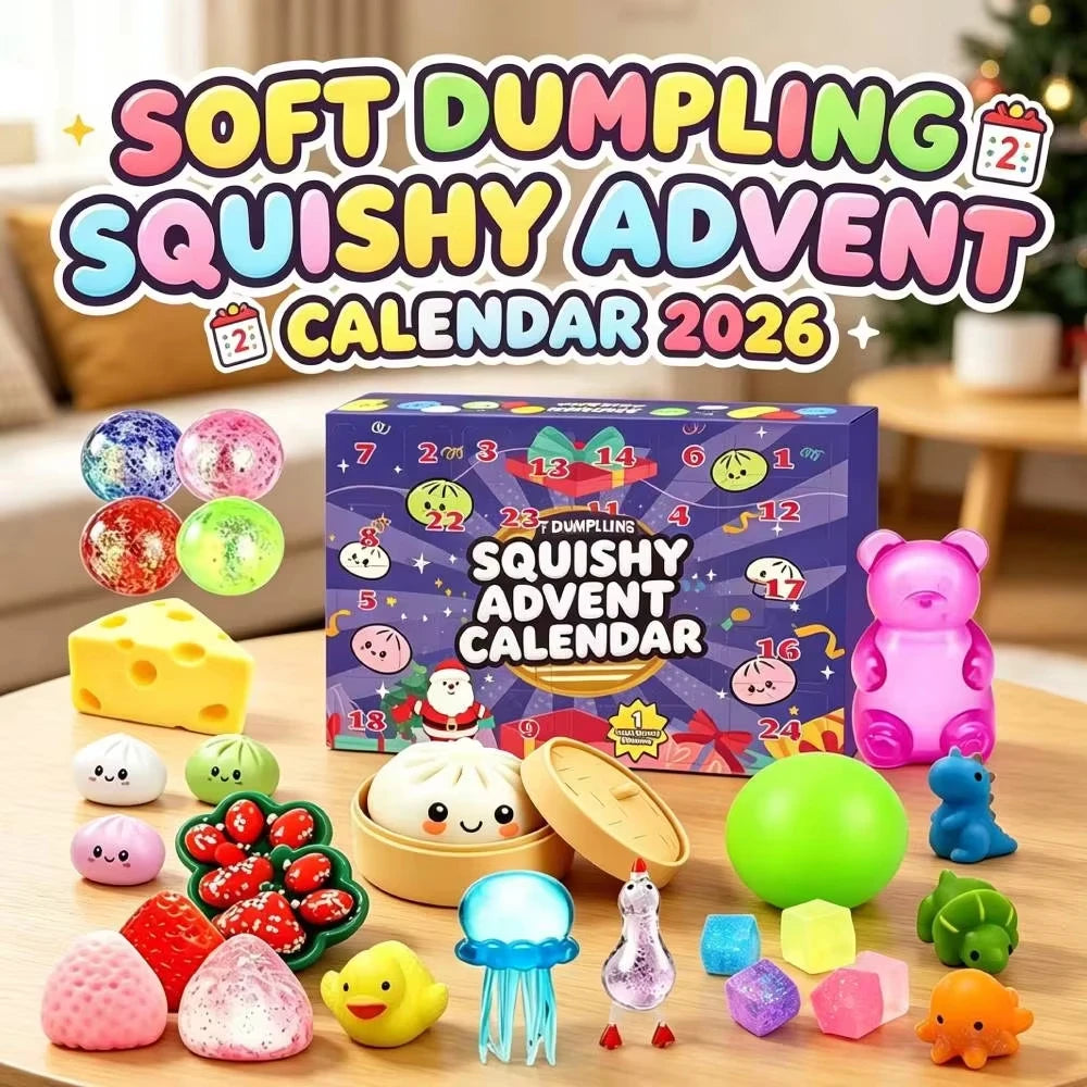 Dumpling Squishy Advent Calendar 2026 Mystery 24 Calendar Random Squishy Squeeze Fidget Stress Relief XMAS Christmas PartyGift