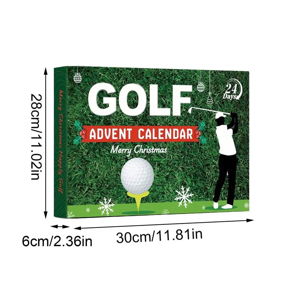 Christmas Calendar Countdown to Christmas 24 Boxes Accessory Set Golf Themed Design for Men Women Boys Girls Stocking Stuffers