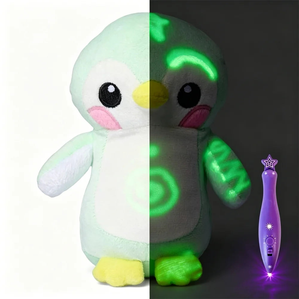 Glow-in-the-Dark Doodle Plush Doll Toy, Luminous Light Painting Plush Toy, Educational Stress Relief Toy, Birthday Gift