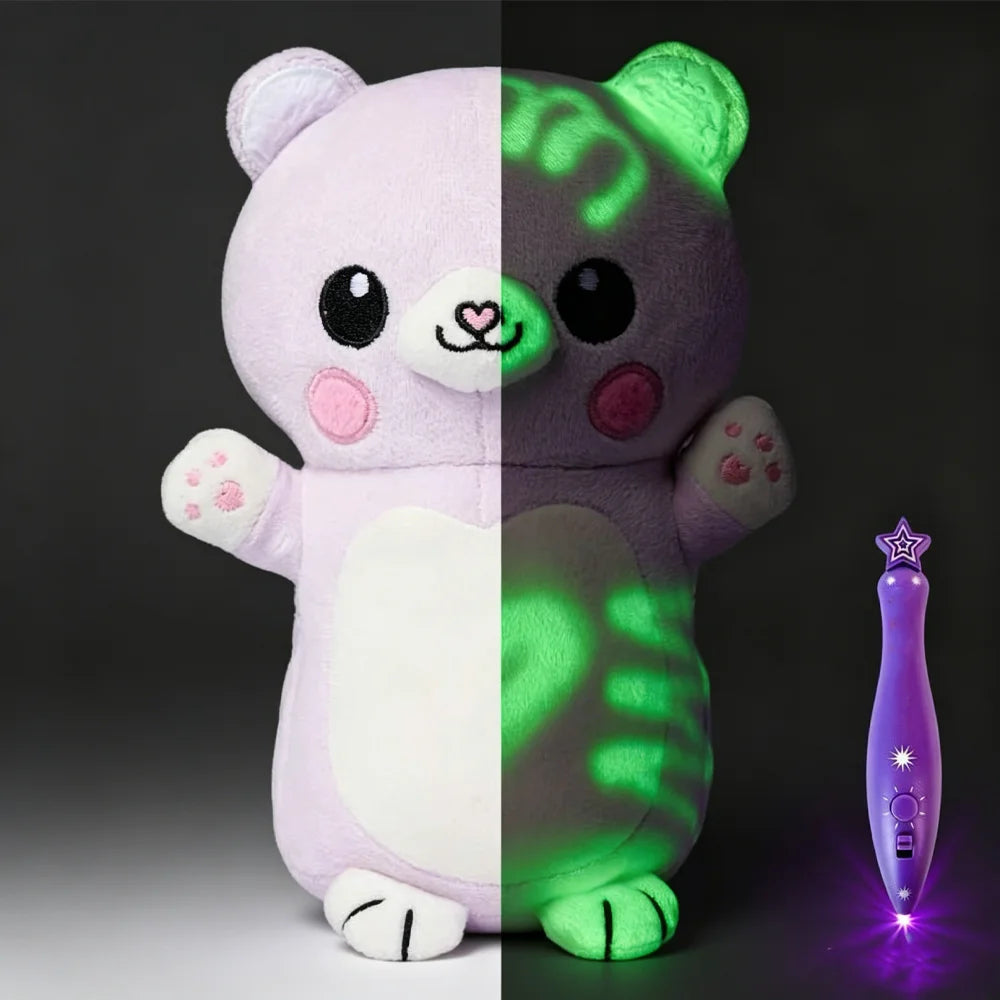 Glow-in-the-Dark Doodle Plush Doll Toy, Luminous Light Painting Plush Toy, Educational Stress Relief Toy, Birthday Gift